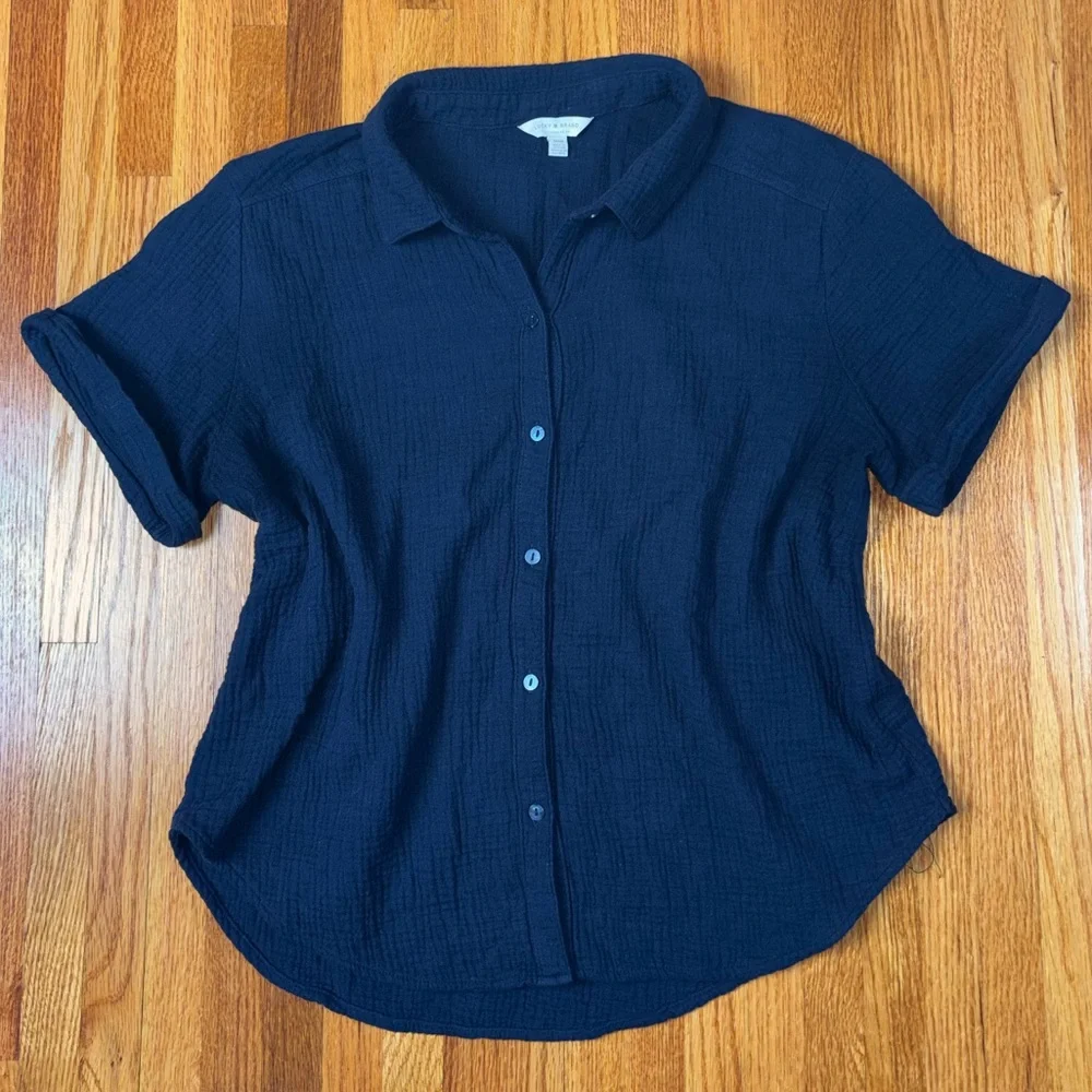 Lucky Brand Short Sleeve Button Down Shirt Medium - Picture 7 of 7